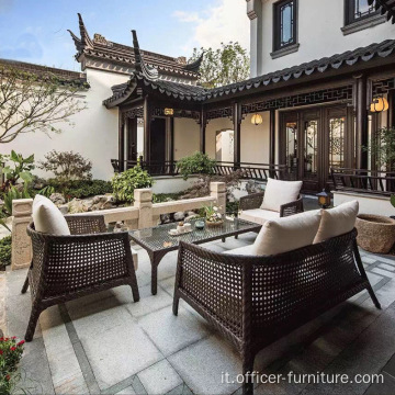 Nuovo Style Outdoor Villa Courtyard divano di divano all&#39;aperto